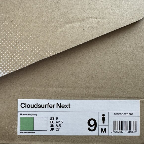 Brand New Men’s On Running Cloudsurfer Next Honeydew Ivory Green Blue Size 9 - Picture 9 of 9